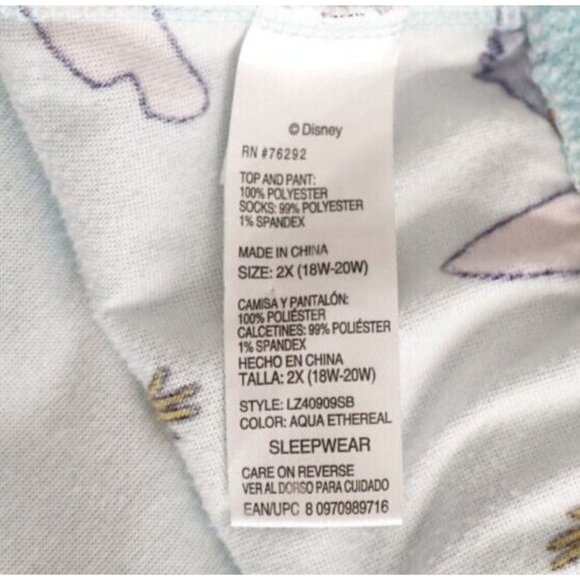 Disney Stitch Lounge Pajama Pants Women's Size 2X (18W-20W) Blue Polyester - Picture 5 of 5